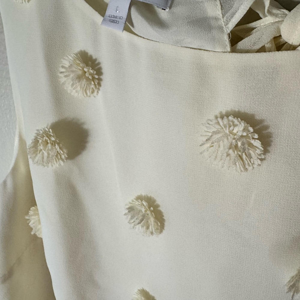 RSVP by TALBOTS Elegant Cream Sleeveless Top size L - Picture 5 of 8